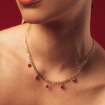 CHOKER CORRENTE OMA RUBIS GOTA