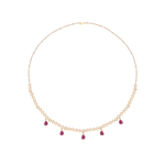 CHOKER CORRENTE OMA RUBIS GOTA