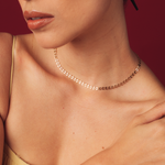 CHOKER MEIA CORRENTE OMA OURO AMARELO 18K