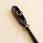 PIERCING OMA RUBI / ESMERALDA OURO AMARELO