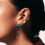 PIERCING OMA RUBI / ESMERALDA OURO AMARELO