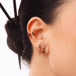 PIERCING OMA RUBI / ESMERALDA OURO AMARELO