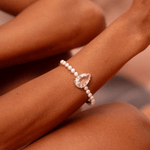 BRACELETE QUARTZO ROSA E PÉROLA