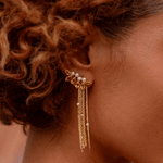 BRINCO EAR CUFF HELIODORO E PÉROLA