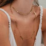 CHOKER ENTREGO, CONFIO E AGRADEÇO COM SAFIRAS COLORIDAS