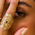 ANEL MANDALLA 30MM OURO AMARELO