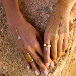 PULSEIRA ALGEMA MANDALLA 10MM OURO AMARELO