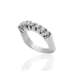 ANEL MEIA ALIANÇA DIAMANTES 12PTS OURO BRANCO