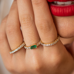 ALIANÇA INTEIRA DIAMANTE BRANCO 4PTS OURO AMARELO