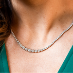  COLAR RIVIERA DEGRADÊ DIAMANTES 3 A 25PTS 5,23CTS OURO BRANCO