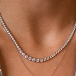  COLAR RIVIERA DEGRADÊ DIAMANTES 3 A 25PTS 5,23CTS OURO BRANCO