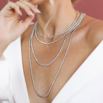  COLAR RIVIERA 43CM DIAMANTES 5PTS 7,15CT OURO BRANCO
