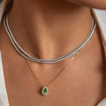 COLAR RIVIERA 43CM DIAMANTES 5PTS 7,15CT OURO BRANCO