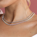  COLAR RIVIERA 43CM DIAMANTES 5PTS 7,15CT OURO BRANCO