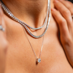  COLAR PONTO DE LUZ DIAMANTE BRANCO 1CT OURO BRANCO