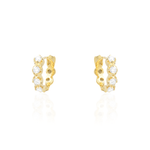 ARGOLA 15MM DIAMANTES 8PTS CAIXA COROA OURO AMARELO