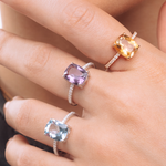 ANEL TOPÁZIO SKY RETANGULAR MOISSANITE PRATA