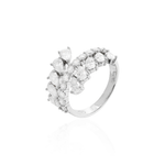 ANEL ENROLADO CRAVEJADO MOISSANITE PRATA