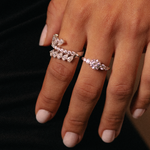 ANEL ENROLADO CRAVEJADO MOISSANITE PRATA