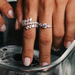 ANEL ENROLADO CRAVEJADO MOISSANITE PRATA