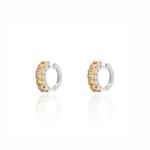ARGOLA 17MM MEIA CRAVAÇÃO CITRINO RETANGULAR 5X3MM EM PRATA