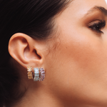 ARGOLA 17MM MEIA CRAVAÇÃO CITRINO RETANGULAR 5X3MM EM PRATA