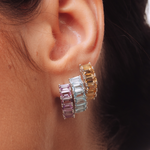 ARGOLA 17MM MEIA CRAVAÇÃO TOPÁZIO SKY RETANGULAR 5X3MM EM PRATA