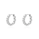 ARGOLA 20MM MOISSANITE CRAVAÇÃO 3MM DENTRO E FORA EM PRATA