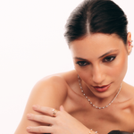 COLAR FIO FACAS 42CM MOISSANITE REDONDA PRATA