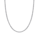 COLAR RIVIERA 40CM MOISSANITE REDONDO PRATA