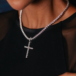 COLAR RIVIERA 40CM MOISSANITE REDONDO PRATA