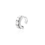 PIERCING 2 FILAS CRAVEJADAS MOISSANITE PRATA