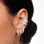 PIERCING 2 FILAS CRAVEJADAS MOISSANITE PRATA