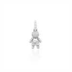  PINGENTE MENINO MOISSANITE CORAÇÃO PRATA