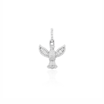PINGENTE DIVINO ESPÍRITO SANTO MOISSANITE PRATA