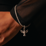 PINGENTE DIVINO ESPÍRITO SANTO MOISSANITE PRATA