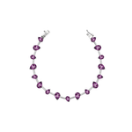 PULSEIRA FIO FACA AMETISTA GOTAS PRATA  
