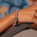 PULSEIRA RIVIERA AMETISTA 3MM PRATA