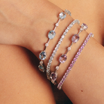 PULSEIRA RIVIERA AMETISTA 3MM PRATA