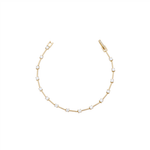 PULSEIRA FIO FACA MOISSANITE 3MM COM FECHO CRAVEJADO PRATA