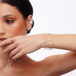 PULSEIRA FIO FACA MOISSANITE 3MM COM FECHO CRAVEJADO PRATA