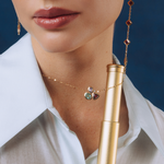 CHOKER MIX DE TURMALINAS, TANZANITA E DIAMANTE EM OURO AMARELO