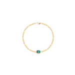PULSEIRA CORRENTE OMA COM ESMERALDA OVAL EM OURO AMARELO