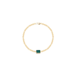PULSEIRA CORRENTE OMA COM ESMERALDA RETANGULAR EM OURO AMARELO