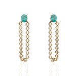 BRINCO CORRENTE OMA ESMERALDA OVAL EM OURO AMARELO
