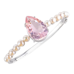 BRACELETE QUARTZO ROSA E PÉROLA
