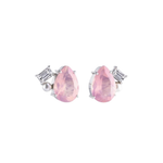 BRINCO QUARTZO ROSA, SAFIRA E PÉROLA