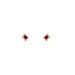 BRINCO TURMALINA ROSA CUSHION COM APLIQUE DE BRINCO CORRENTE BAILARINA E TURMALINAS ROSA EM OURO AMARELO