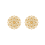 BRINCO MANDALLA FRONTAL COMPLETA 30MM EM OURO AMARELO