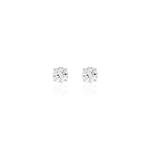 BRINCO SOLITÁRIO MOISSANITE 5MM EM PRATA 
